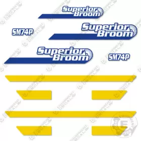 Aftermarket Sm74p Fits Superior Broom Decal Kit Street Sweeper - 7 Year Outdoor 3m Vinyl Aftermarket Sm74p Fits Superior Broom Decal Kit Street Sweeper - 7 Year Outdoor 3m Vinyl