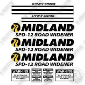 Aftermarket Spd-12 Midland Road Widener Decal Kit- 7 Year Outdoor 3m Vinyl