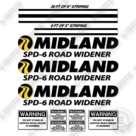 Aftermarket Spd-6 Midland Road Widener Decal Kit- 7 Year Outdoor 3m Vinyl
