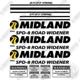 Aftermarket Spd-8 Midland Road Widener Decal Kit- 7 Year Outdoor 3m Vinyl