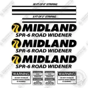 Aftermarket Spr-6 Midland Road Widener Decal Kit- 7 Year Outdoor 3m Vinyl