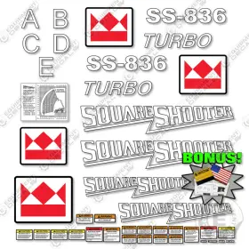 Aftermarket Ss-836 Fits Terex Turbo Decal Kit Telehandler - 7 Year Outdoor 3m Vinyl Bonus