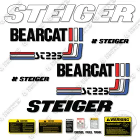 ST225 3M Steiger Bearcat Decal Tractor Kit