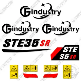 Aftermarket Ste35sr Fits Cfg Decal Kit Mini Excavator - 7 Year Outdoor 3m Vinyl Aftermarket Ste35sr Fits Cfg Decal Kit Mini Excavator - 7 Year Outdoor 3m Vinyl