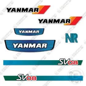 Aftermarket Sv08-1 Fits Yanmar Decal Kit Mini Excavator - 7 Year Outdoor 3m Vinyl Aftermarket Sv08-1 Fits Yanmar Decal Kit Mini Excavator - 7 Year Outdoor 3m Vinyl