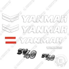 Aftermarket Sv40 Fits Yanmar Decal Kit Mini Excavator - 7 Year Outdoor 3m Vinyl