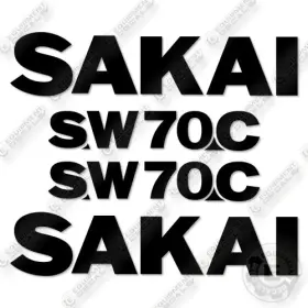 Aftermarket Sw70c Fits Sakai Decal Kit Compactor -7 Year Outdoor 3m Vinyl