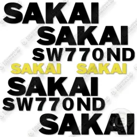Aftermarket Sw770nd Fits Sakai Decal Kit Roller-7 Year Outdoor 3m Vinyl