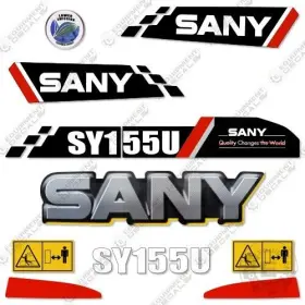 Aftermarket Sy155u Fits Sany Decal Kit Excavator - 7 Year Outdoor 3m Vinyl Aftermarket Sy155u Fits Sany Decal Kit Excavator - 7 Year Outdoor 3m Vinyl