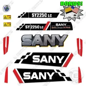 Aftermarket Sy225c-lc Fits Sany Sy225c Lc Decal Kit Excavator Equipment - 7 Year 3m Vinyl Sticker Set