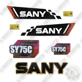 Aftermarket Sy75c Sany New Style Decal Kit Excavator -