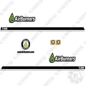 Aftermarket T-300 Fits Airburners Decal Kit Curtain Burner - 7 Year 3m Outdoor Vinyl