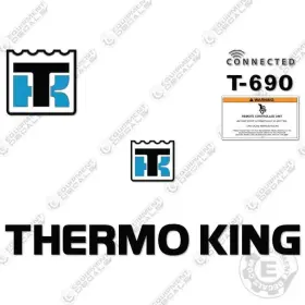 Aftermarket T-690 Fits Thermoking Decal Kit Trailer Refrigeration Unit - 3m Vinyl