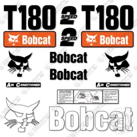 Aftermarket T180 Fits Bobcat Decal Kit Track Loader - 7 Year Outdoor 3m Vinyl