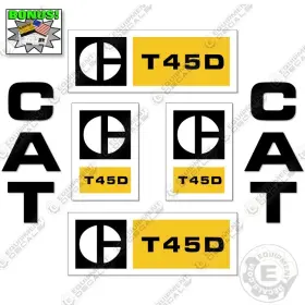 Aftermarket T45d Fits Caterpillar Decal Kit Forklift Decals - 7 Year Outdoor 3m Vinyl