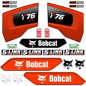 Aftermarket T76-2 Complete Decal Kit Fits Bobcat T76 Track 5 Skid Steer T-76 Loader Parts Sticker 7yr Vinyl Aftermarket T76-2 Complete Decal Kit Fits Bobcat T76 Track 5 Skid Steer T-76 Loader Parts Sticker 7yr Vinyl