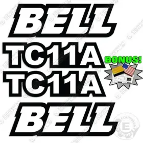 Aftermarket Tc11a Fits Bell Decal Kit Wheel Loader - 7 Year Outdoor Vinyl Decals Bonus