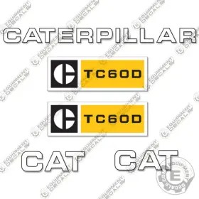 Aftermarket Tc60d Fits Caterpillar Forklift Decal Kit - 7 Year Outdoor 3m Vinyl