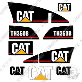 Aftermarket Th-360-b Fits Caterpillar Th360b Decal Kit Telehandler - 7 Year Outdoor 3m Vinyl