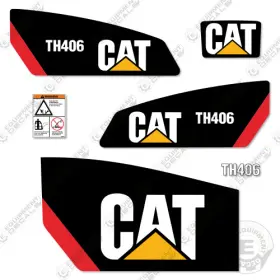 Aftermarket Th406 Fits Caterpillar Decal Kit Telehandler - 7 Year Outdoor 3m Vinyl
