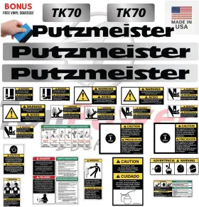 Aftermarket Tk70 Fits Putzmeister Decal Kit Trailer Pump - 3m Vinyl/free Shipping Aftermarket Tk70 Fits Putzmeister Decal Kit Trailer Pump - 3m Vinyl/free Shipping