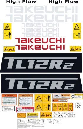 Aftermarket Tl12r2 Fits Takeuchi Decal Kit Skid Steer - 3m Vinyl- Free Shippin