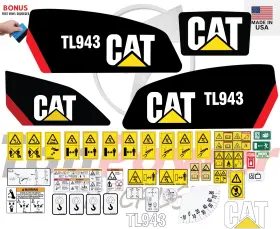 Aftermarket Tl943 Fits Caterpillar Decal Kit - Telescopic Forklift 3m Vinyl / Free Shipping