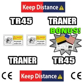 Aftermarket Tr45 Fits Traner Whell Loader Fork Lift Decal Kit - 7 Year Outdoor 3m Vinyl