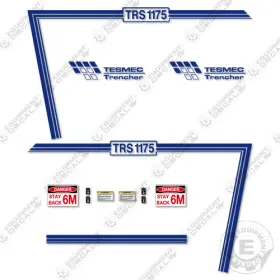 Aftermarket Trs1175 Fits Tesmec Trencher Decal Kit Bucket - 7 Year 3m Vinyl Aftermarket Trs1175 Fits Tesmec Trencher Decal Kit Bucket - 7 Year 3m Vinyl