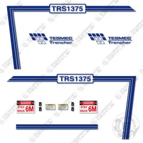 Aftermarket Trs1375 Fits Tesmec Trencher Decal Kit Bucket - 7 Year 3m Vinyl Aftermarket Trs1375 Fits Tesmec Trencher Decal Kit Bucket - 7 Year 3m Vinyl