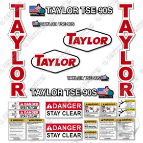Aftermarket Tse-90s Fits Taylor Decal Kit Forklift - 7 Year Outdoor 3m Vinyl