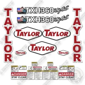 Aftermarket Txh360 Fits Taylor Decal Kit Forklift- 7 Year Outdoor 3m Vinyl