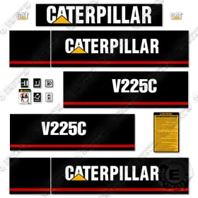 Aftermarket V225c Fits Caterpillar Decal Kit Forklift - 7 Year Outdoor 3m Vinyl