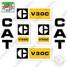 Aftermarket V30c Fits Caterpillar Decal Kit Forklift Decals - 7 Year Outdoor 3m Vinyl