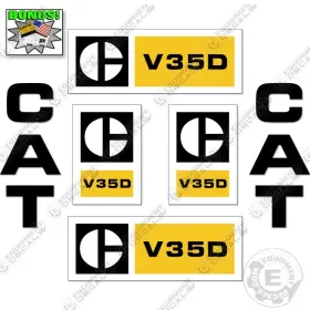 Aftermarket V35d Fits Caterpillar Decal Kit Forklift Decals - 7 Year Outdoor 3m Vinyl