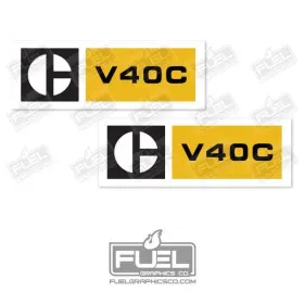 Aftermarket V40c Caterpillar Forklift Replacement Vinyl Decals Stickers X2