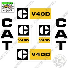 Aftermarket V40d Fits Caterpillar Decal Kit Forklift Decals - 7 Year Outdoor 3m Vinyl