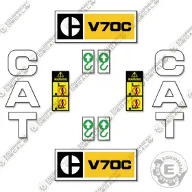 Aftermarket V70c Fits Caterpillar Forklift Decal Kit - 7 Year Outdoor 3m Vinyl