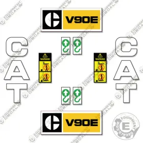 Aftermarket V90e Fits Caterpillar Forklift Decal Kit - 7 Year Outdoor 3m Vinyl