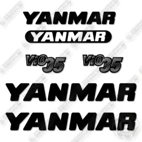 Aftermarket Vio-35-6 Fits Yanmar Vio35-6 Partial Decal Kit Replacements Mini Excavator - 3m Vinyl