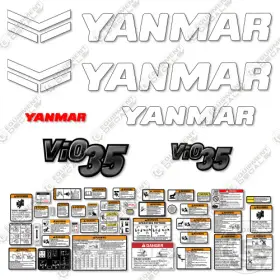 Aftermarket Vio-35-6a Fits Yanmar Vio35-6a Decal Kit Replacements Mini Excavator - 7 Year 3m Vinyl