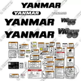 Aftermarket Vio-55-6 Fits Yanmar Vio55-6 Decal Kit Replacements Mini Excavator - 3m Vinyl Aftermarket Vio-55-6 Fits Yanmar Vio55-6 Decal Kit Replacements Mini Excavator - 3m Vinyl