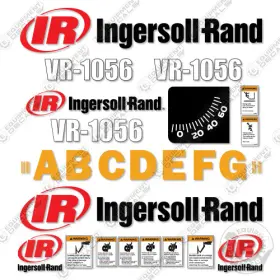 Aftermarket Vr1056 Fits Ingersoll Rand Vr-1056 Decal Kit Telehandler Forklift - 7 Year 3m Vinyl
