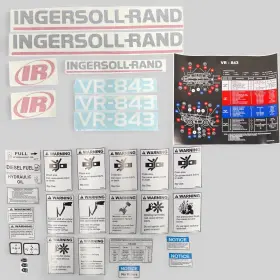 Aftermarket Vr843c Decal Kit For Ingersoll Rand Vr843 Telehandler Full Of Qty 34 Decals Aftermarket Vr843c Decal Kit For Ingersoll Rand Vr843 Telehandler Full Of Qty 34 Decals