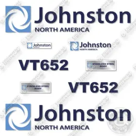 Aftermarket Vt652 Fits Johnston Decal Kit Street Sweeper- 7 Yr Outdoor 3m Vinyl