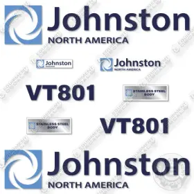 Aftermarket Vt801 Fits Johnston Decal Kit Street Sweeper- 7 Yr Outdoor 3m Vinyl