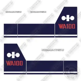 Aftermarket Wa100-1 Komatsu Decal Kit Wheel Loader- - Not Genuine Oem