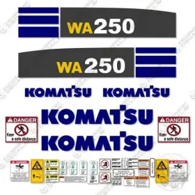 Aftermarket Wa250-5 Fits Komatsu Decal Kit Wheel Loader - 7 Year Outdoor 3m Vinyl