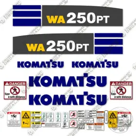 Aftermarket Wa250pt-5 Fits Komatsu Decal Kit Wheel Loader - 7 Year Outdoor 3m Vinyl