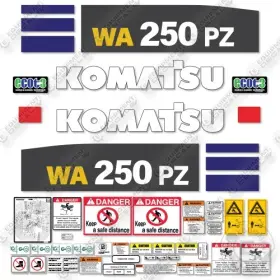 Aftermarket Wa250pz-6 Fits Komatsu Decal Kit Wheel Loader - 7 Year Outdoor 3m Vinyl